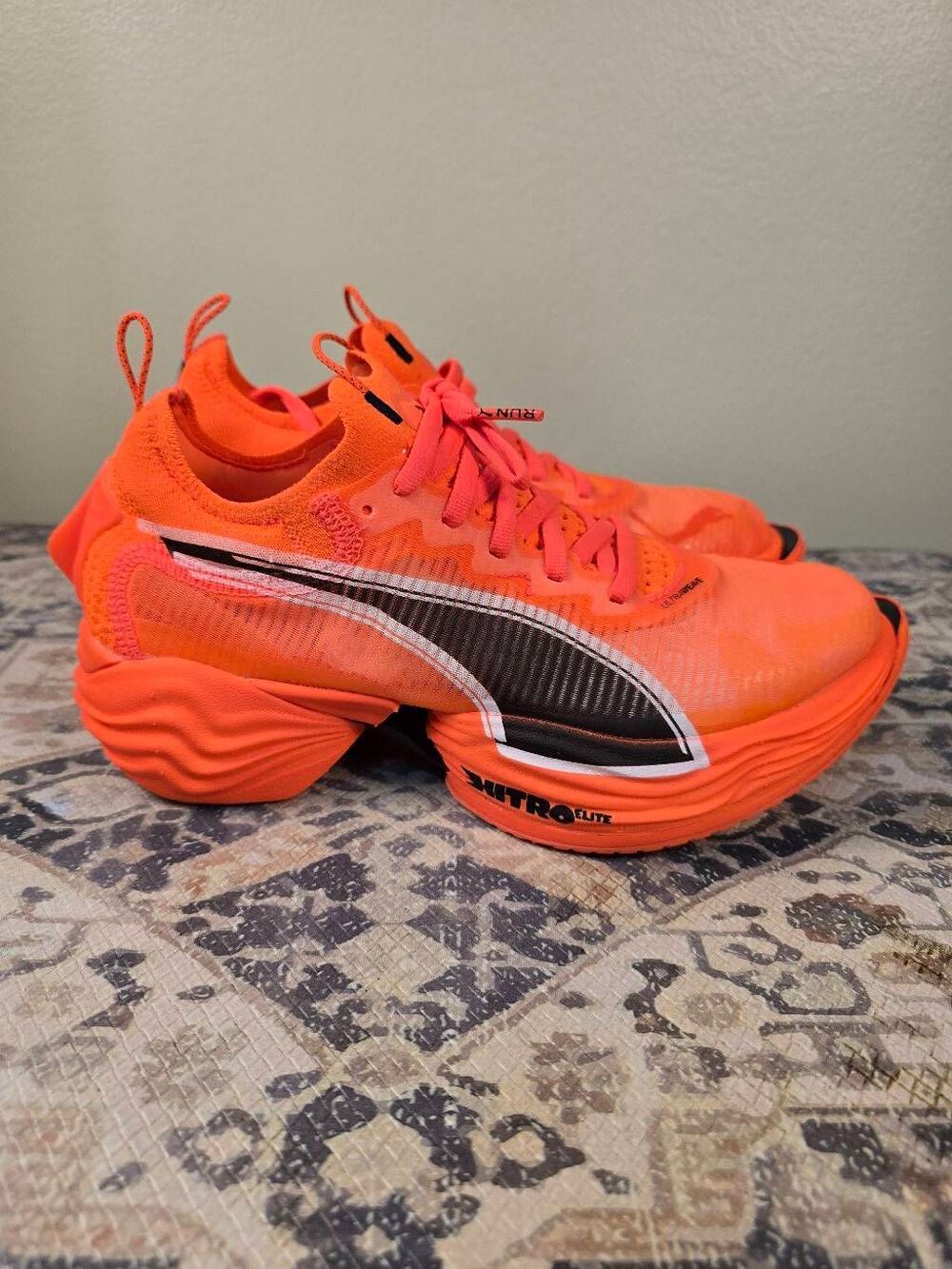 Size 8 - Puma Fast-R Nitro Elite 2 Sample Red Black Women's Running Shoes